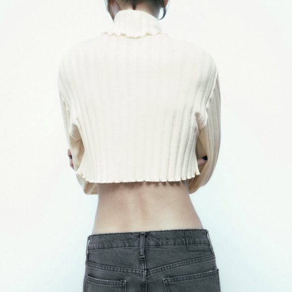 Zara ribbed cropped top - Picture 2 of 6